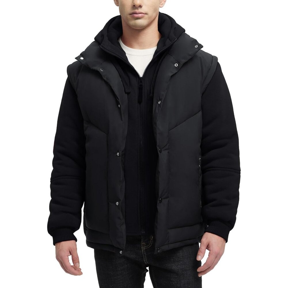 Winter Coats For Men Winter Jackets Water Resistant Warm Thicken Insulated Hood.